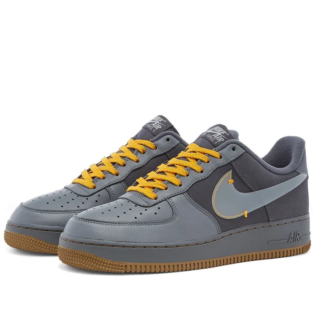 Nike Air Force 1 Low Gore-Tex, серые, кожа-замша, мужские