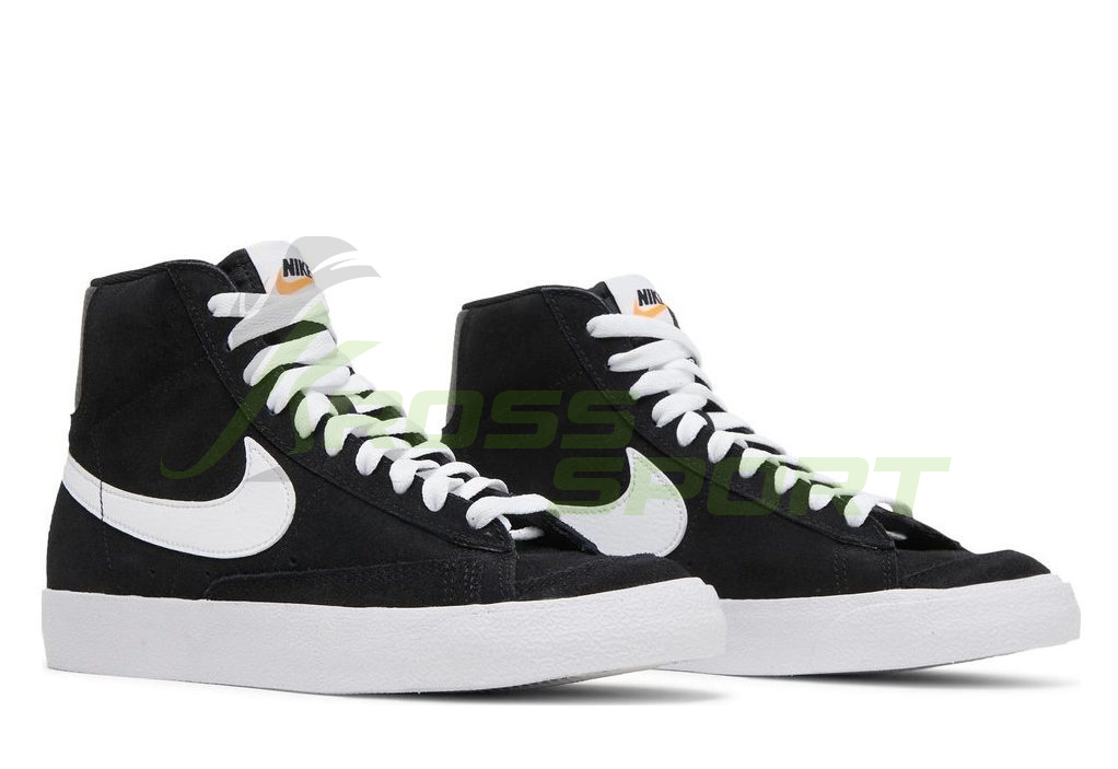 Nike Blazer 77 Mid Black/White с мехом