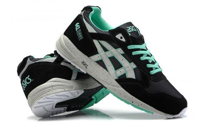 Asics Gel Saga (Black/Green) черные с зеленым