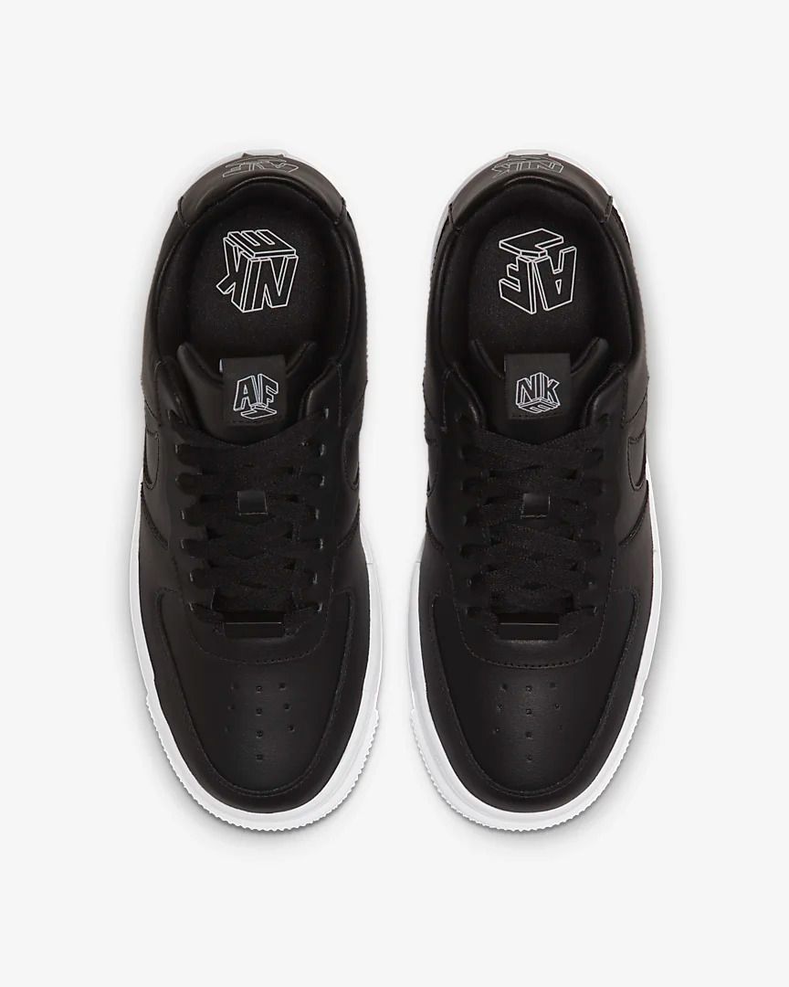 Nike Air Force 1 Low Pixel Triple черные кожа мужские-женские