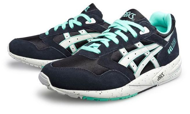 Asics Gel Saga (Black/Green) черные с зеленым