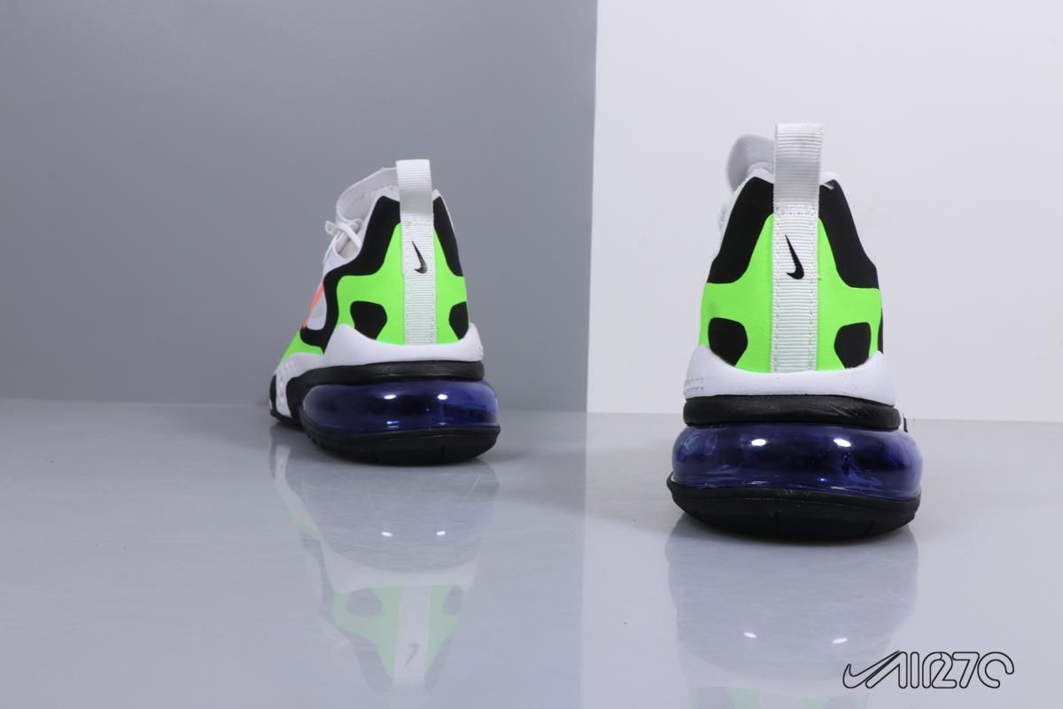 Nike Air Max 270, белый с зеленым, нейлон, мужские, женские