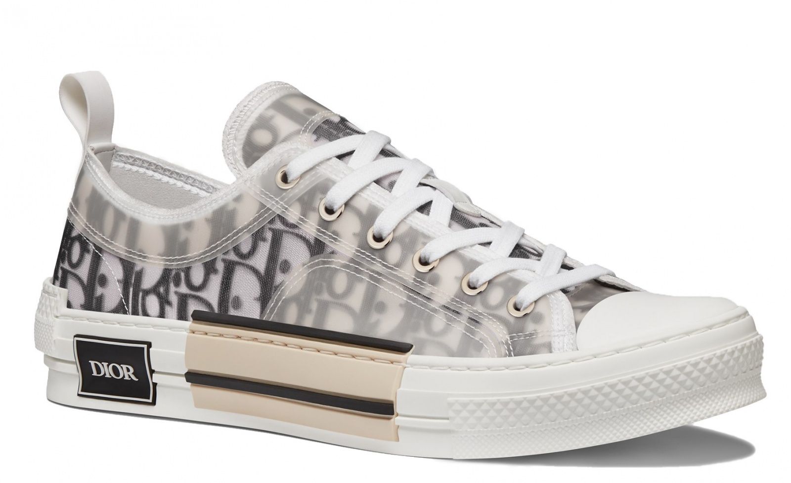 Dior B23 Low Oblique, белый, текстиль, нейлон, мужские