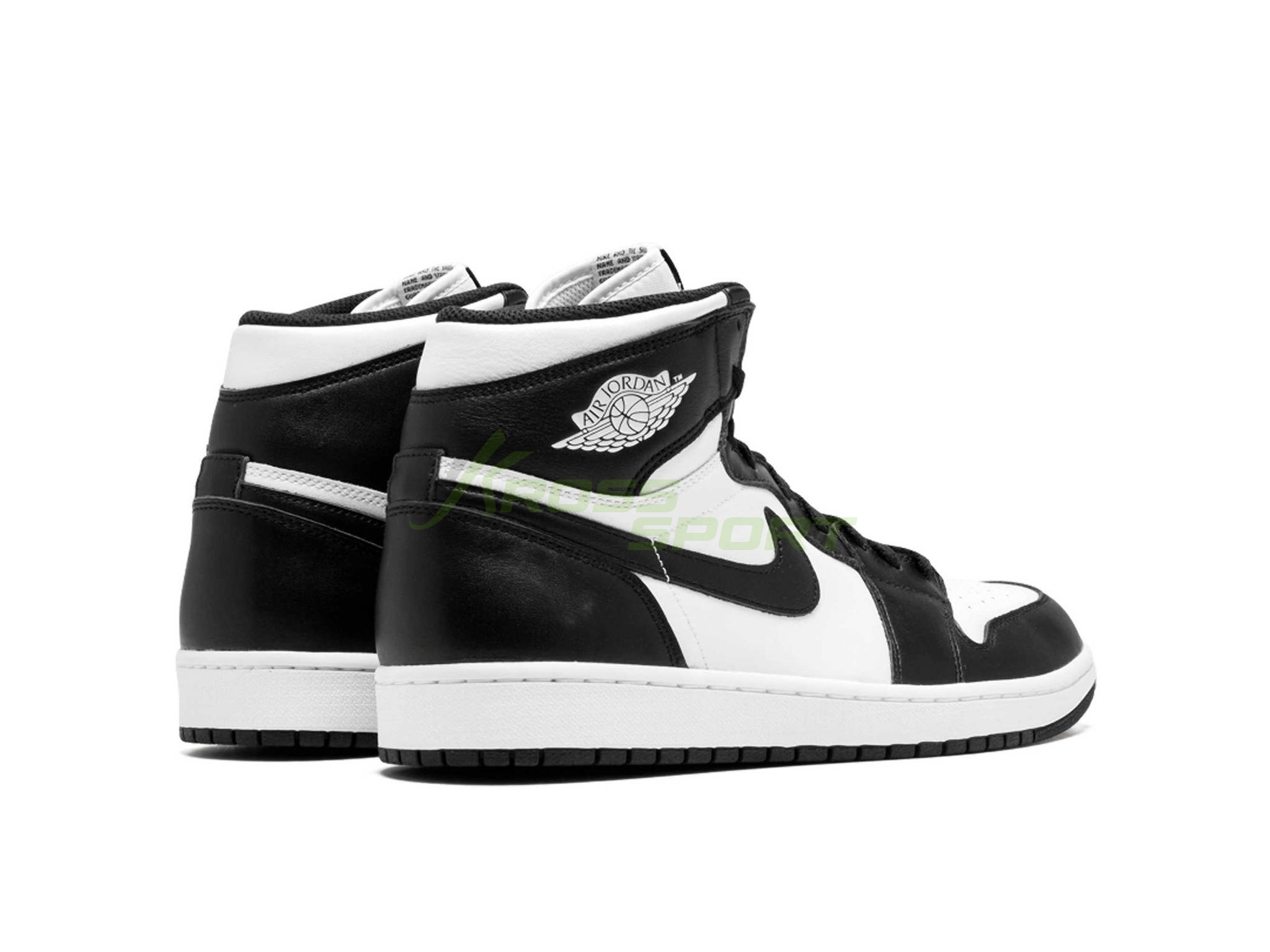  Nike Air Jordan 1 Retro Hi Og Black/White с мехом