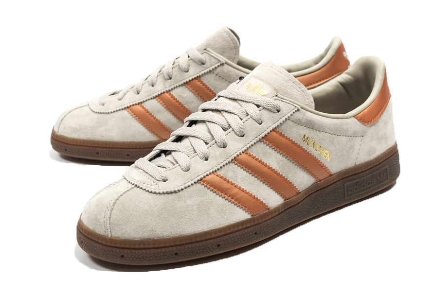 Adidas Munchen beige бежевые с коричневым (40-44)