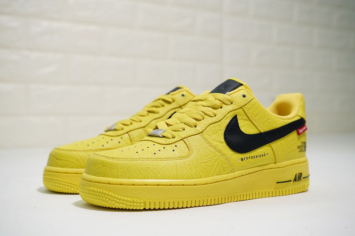 Nike Air Force 1 Lab Low, желтый с черным, кожа, мужские
