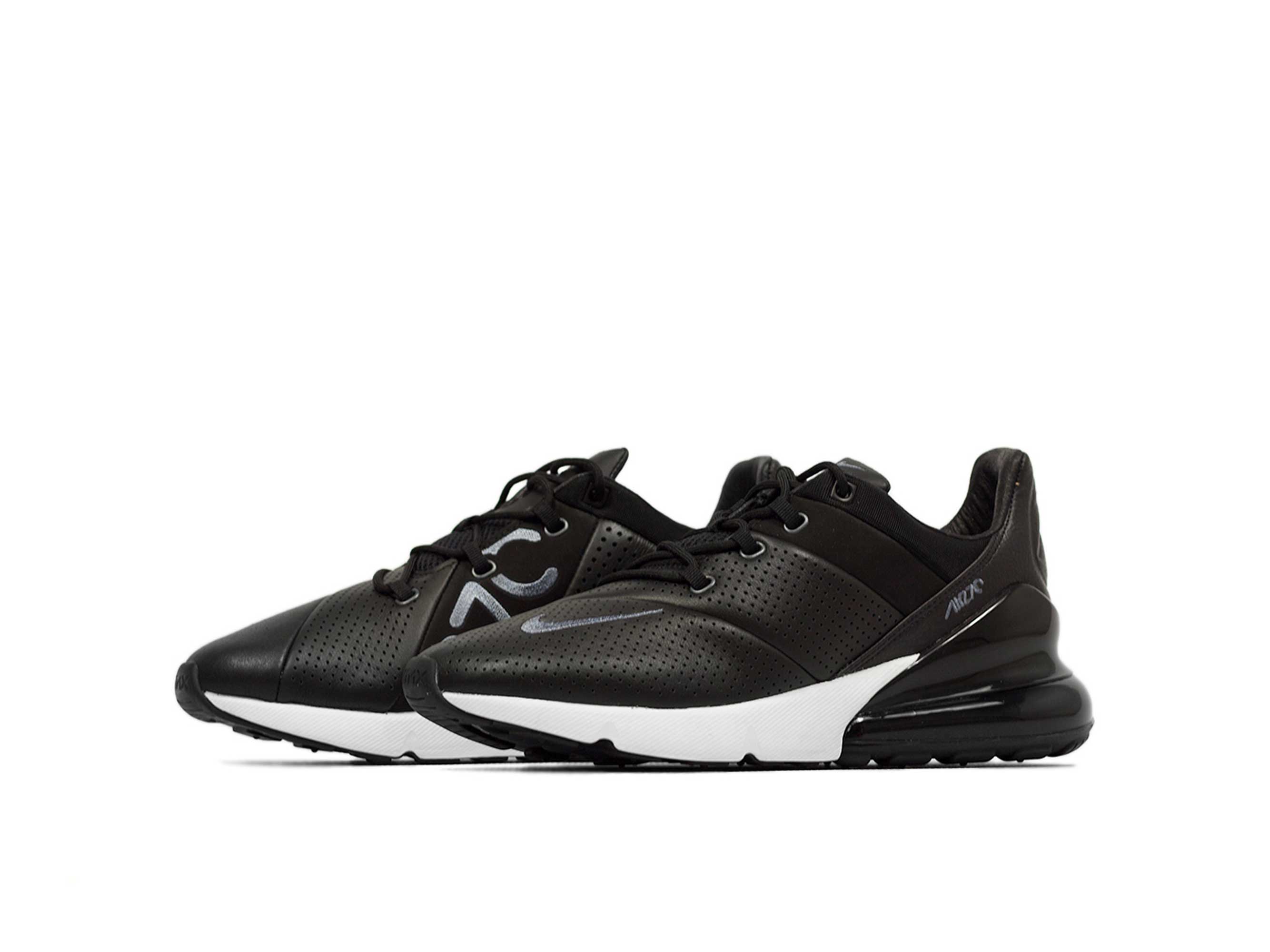 Nike Air Max 270 Black/White, черный, белый, кожа, мужские